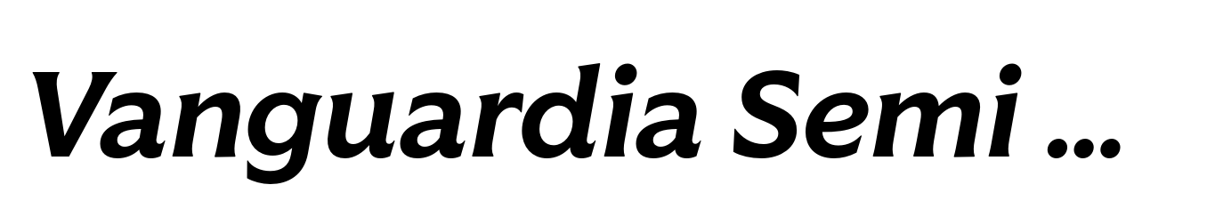 Vanguardia Semi Bold Italic